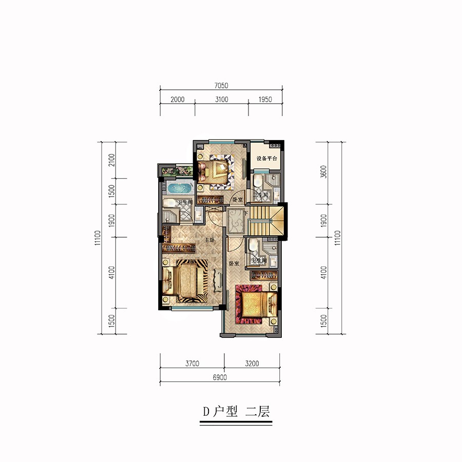 D戶型2層 建筑面積：142㎡