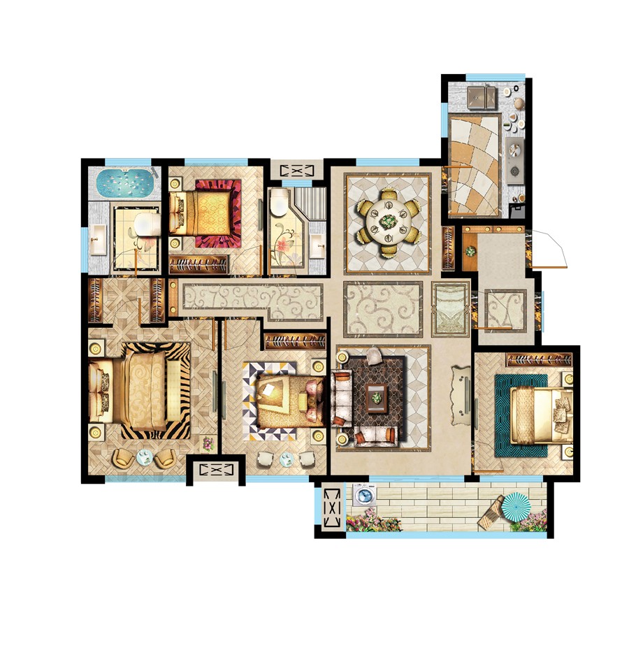 D3戶型 建筑面積：135㎡